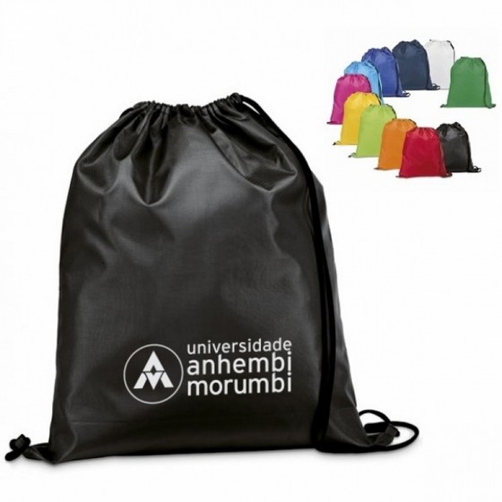 Comprar Mochila Saco Personalizada Promocional em Atacado Valor Copacabana - Comprar Mochila Saco Personalizada 30x40