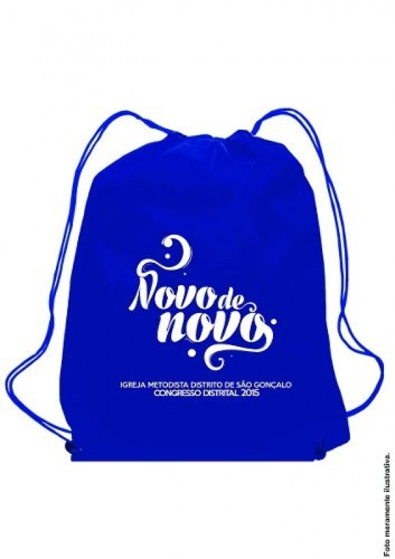 Mochila Saco Nylon Personalizada Niterói - Mochila Sacolas Personalizada em Pvc