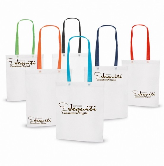 Sacolas Tnt Brancas Consolação - Sacola Tnt Alça