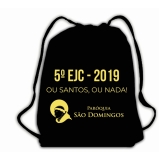 onde encontro comprar mochila saco promocional personalizada em atacado Freguesia do Ó