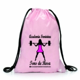 venda de mochila sacola com logo valor Jardim Iguatemi