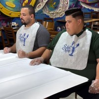 Babador Descartável Personalizado em TNT para Restaurantes