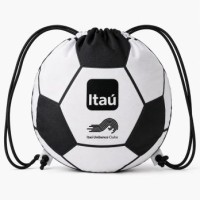 Mochila Saco Personalizada Formato Bola de Futebol