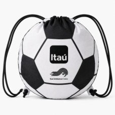 Mochila Saco Personalizada Formato Bola de Futebol